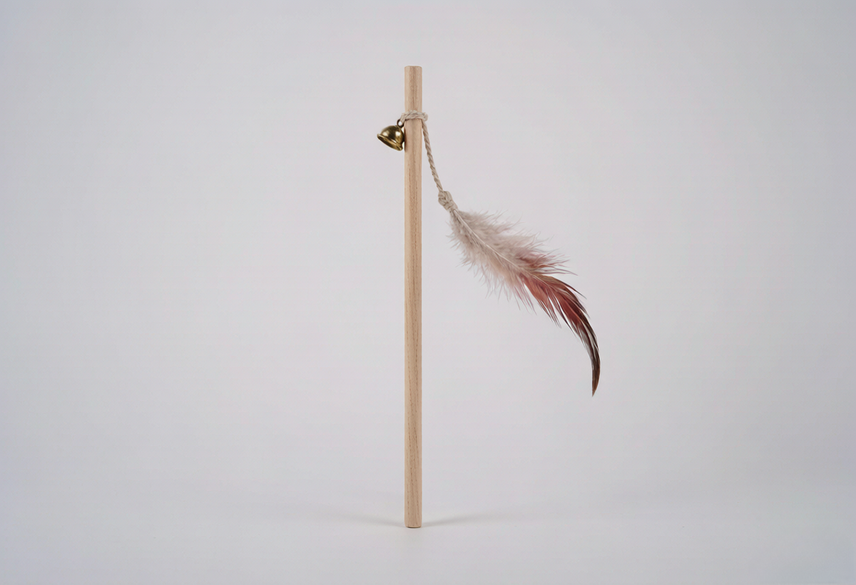 Feather Teaser Wand, Natural Play – GD-Meow