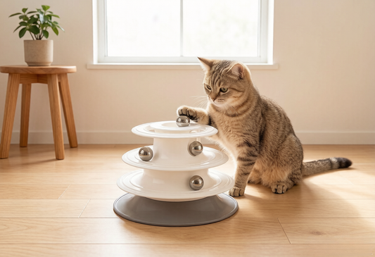 3-Tier Cat Track Ball Toy, Spinning – GD-Meow